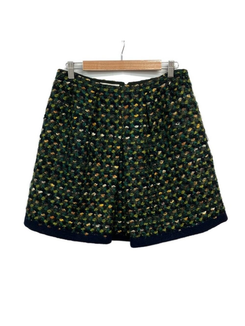Prada Skirt L Black Dark Green Multi Knee-Length